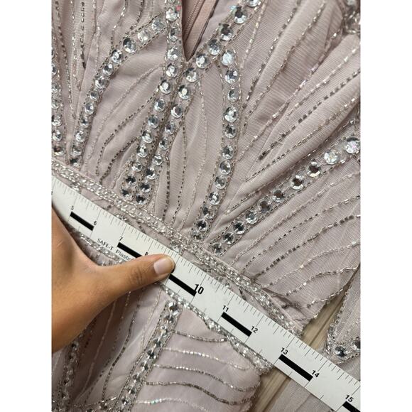 ASOS Design Gem Embellished Midi Dress with Cut Out Detail Size 4 - Picture 11 of 11